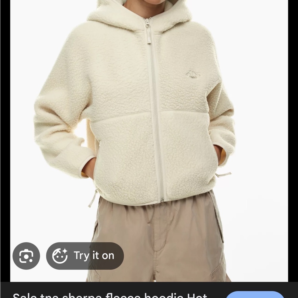 Aritzia Cream Teddy Jacket